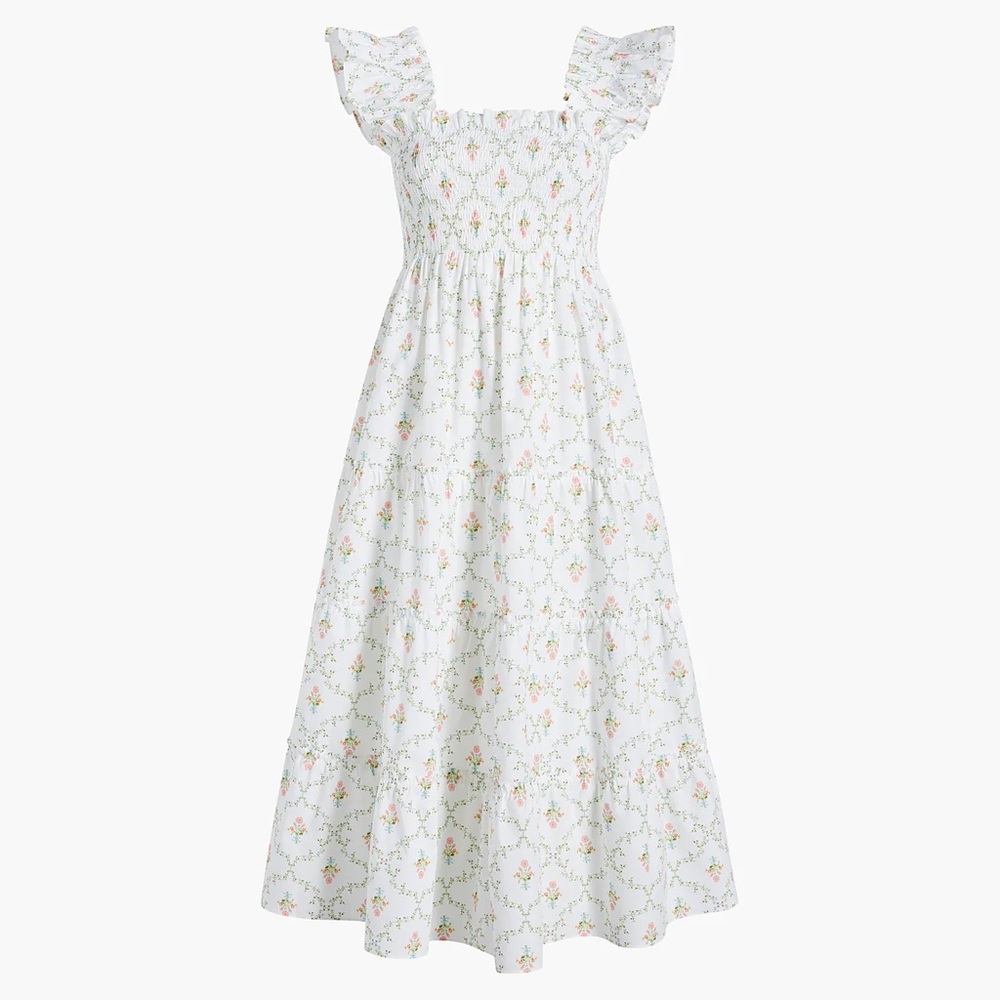 Ellie Nap Dress in Pastel Trellis Hill House Home